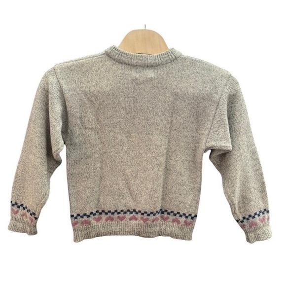 Vintage Woolrich Woman Wool Blend Sheep Bunny Novelty Knit Sweater Gray Large - Picture 2 of 6